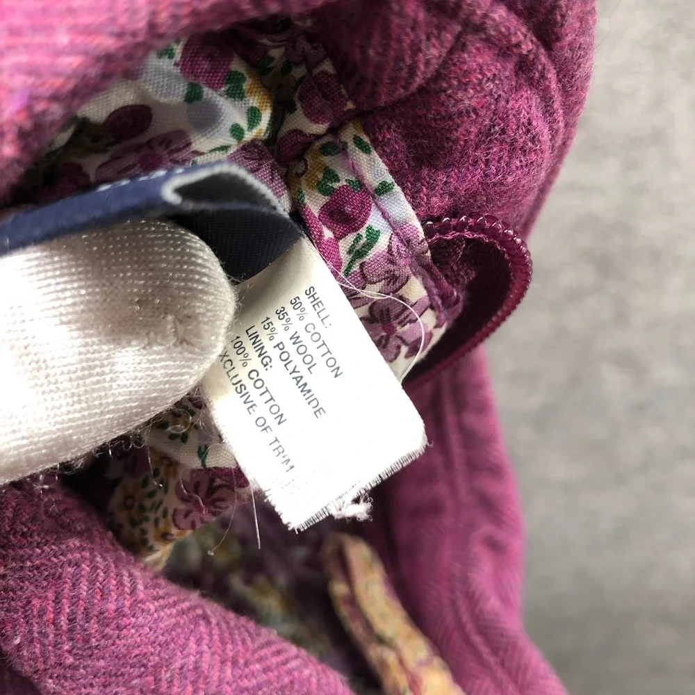 Vintage Y2k 2004 Gap Kids Purple Tweed Wool Mini Shoulder Bag Girls Flower